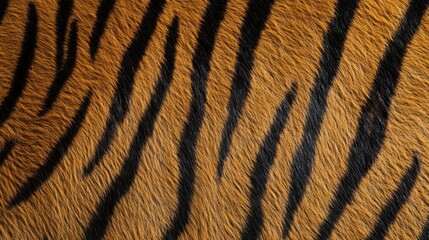 Close-up tiger skin texture showcasing stripes.