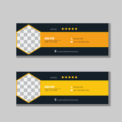 Clean and simple email signature or email footer template