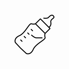Baby milk bottle feeding icon vector sign