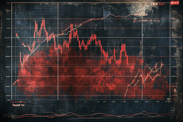 Dramatic Stock Market Chart Showing Intense Price Fluctuations and Potential Risk