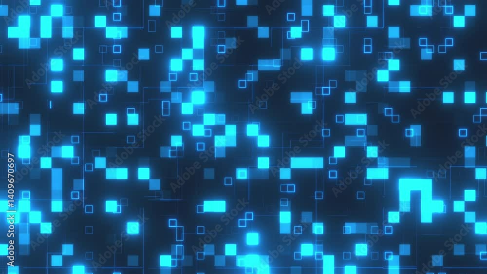 Poster digital backdrop with blocks and lines. computer generated 3d render