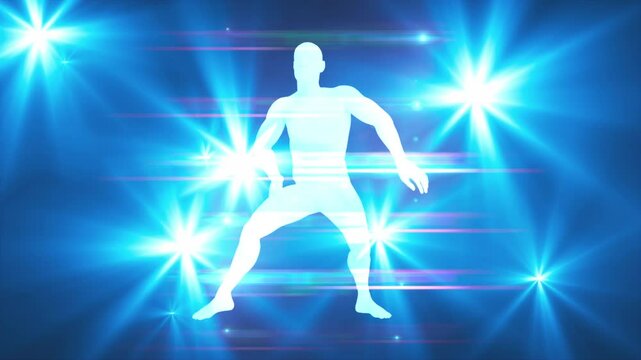 Man body dancing. Computer generated 3d render