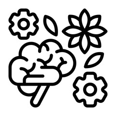 Meditation Brain Icon