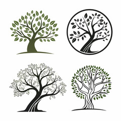 Fototapeta premium best tree logo collection set perfect for company