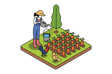 Farming Isometric Illustration