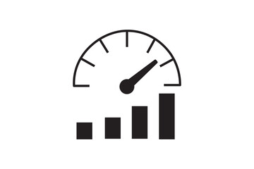speed and performance growth icon showing progress and improvement