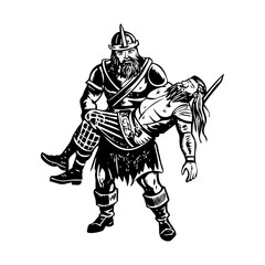 Viking Mythology Vintage Illustrations