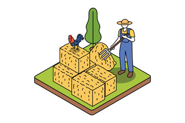 Farming Isometric Illustration