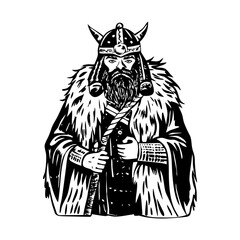 Vintage Style Viking Culture Illustrations