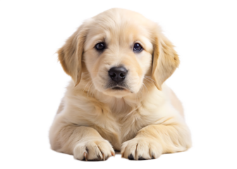 Retriever puppy 2 months isolated on white background PNG