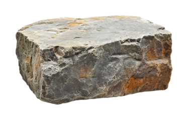 Examining a natural rock formation outdoors stone texture natural environment. Isolated on transparent background, png.