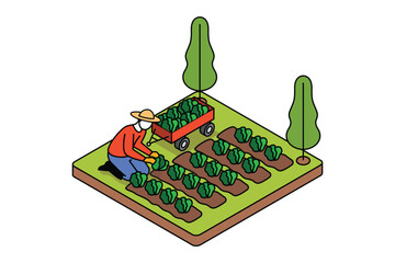 Farming Isometric Illustration