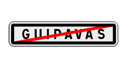 Panneau de sortie de Guipavas, Finistère, Bretagne