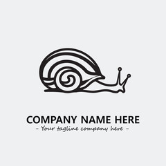 Snail illustration black and white for logo company vector image
