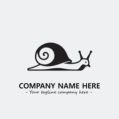 Snail illustration black and white for logo company vector image
