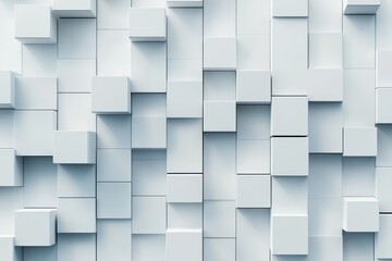 Abstract 3d geometric white cubes background texture design