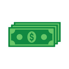 A green dollar icon bills with a dollar sign