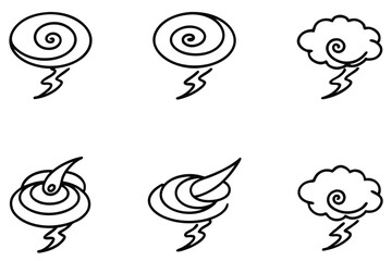 hurricane formation line art capturing intense storm creation process