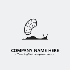 Snail illustration black and white for logo company vector image
