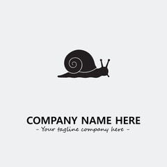 Snail illustration black and white for logo company vector image
