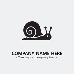 Snail illustration black and white for logo company vector image
