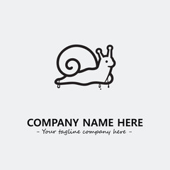 Snail illustration black and white for logo company vector image
