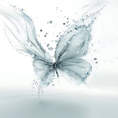 Water Butterfly Serenity Abstract Ethereal Purity Design Element Decorative Artistry Conce