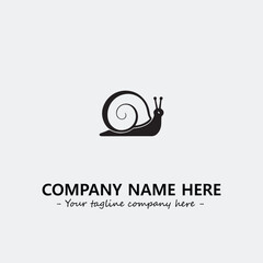 Snail illustration black and white for logo company vector image

