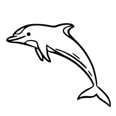 simple dolphin outline vector