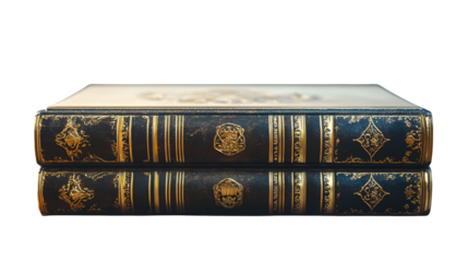 Royal library book with golden spine and family insignia, photorealistic