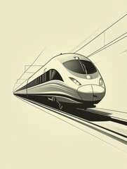 Obraz premium High-speed train entering tunnel