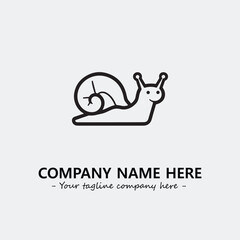 Snail illustration black and white for logo company vector image
