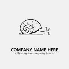 Snail illustration black and white for logo company vector image
