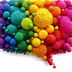 A collection of colorful spheres.