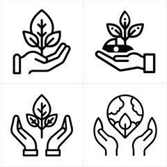 environmental friendly icon set
