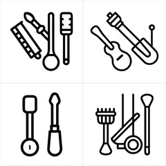 music tools icon set
