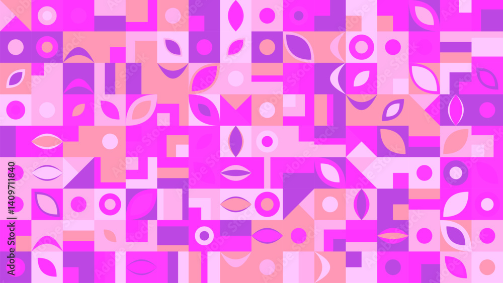 Aufkleber abstract geometrical pattern hd background - colorful random chaotic vector graphic