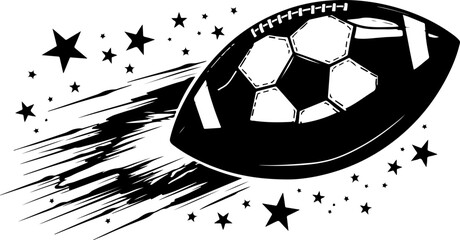 American Football Player And Element - Vector Illustration