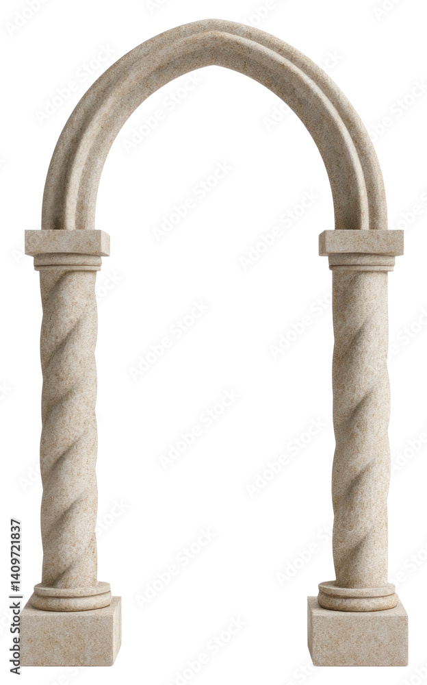 Poster png rectangular arch architecture elegant columns.