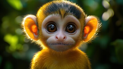 Fototapeta premium Adorable Baby Monkey Portrait