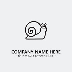 Snail illustration black and white for logo company vector image
