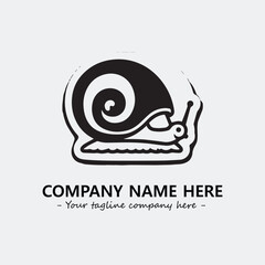 Snail illustration black and white for logo company vector image
