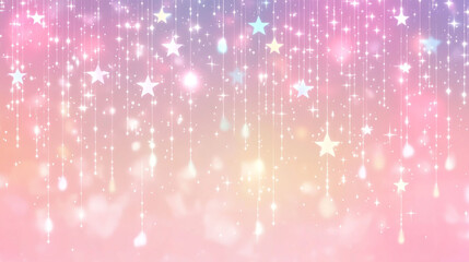 ピンクと星のきらめきが広がるメルヘンな空間
