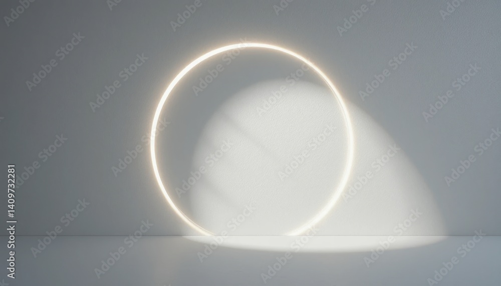 Poster dynamic light reflection minimalistic studio digital art soft shadows abstract serenity