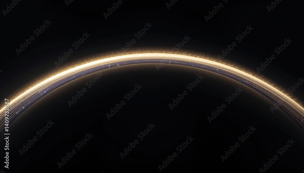 Poster stunning celestial event displaying cosmic curvature outer space digital art dark environment wide-a