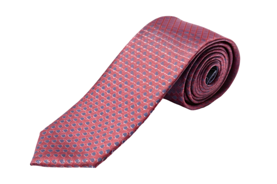 Elegant Light Red Tie with Subtle Square and Line Design for Formal Wear.