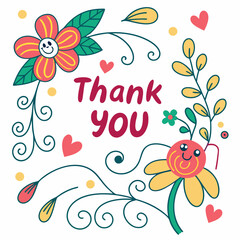 thank you vector illustration