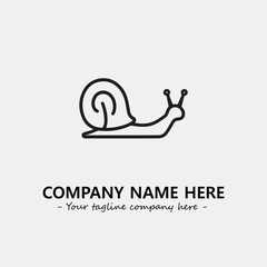 Snail illustration black and white for logo company vector image
