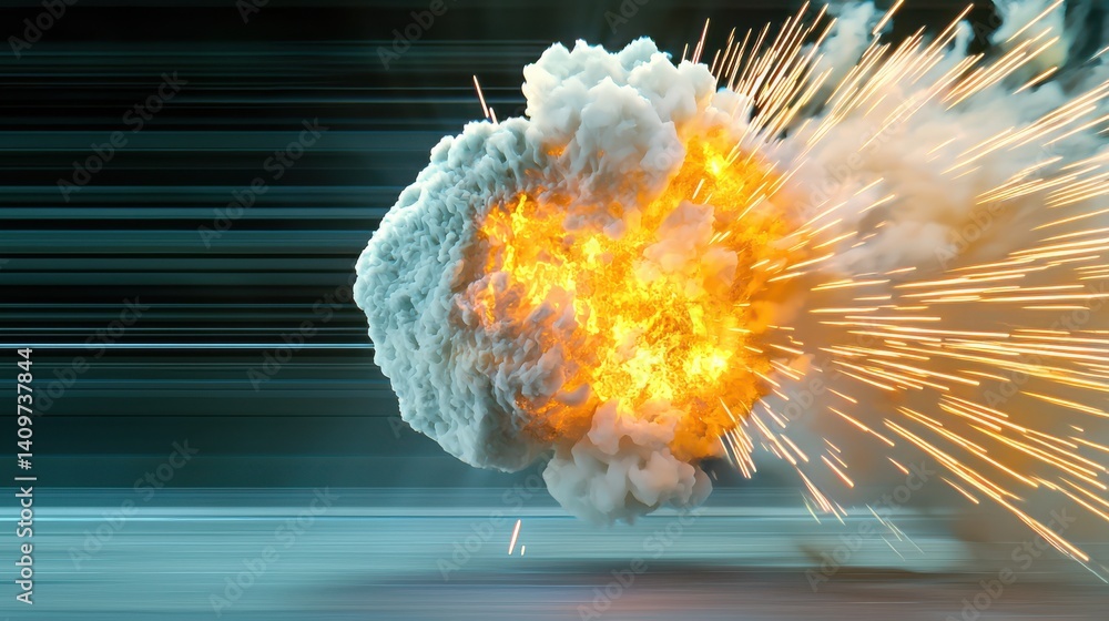Poster explosive action scene urban environment high-impact visuals dynamic perspective midjourney artistic