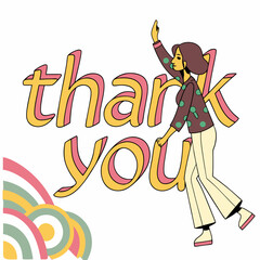 thank you vector illustration
